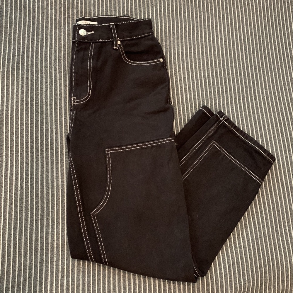 PACSUN high-rise black carpenter jean